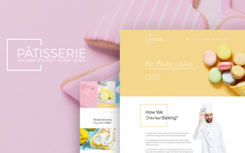 Responsywny motyw WordPress Patisserie - Cakery Responsive #64395
