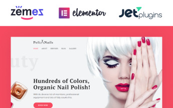 Reszponzív Poli Nails - Nail Salon with Great Widgets and Elementor WordPress sablon 64390