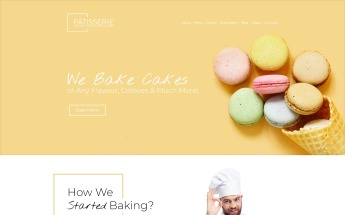 WordPress Theme namens "Patisserie - Cakery Responsive" #64395