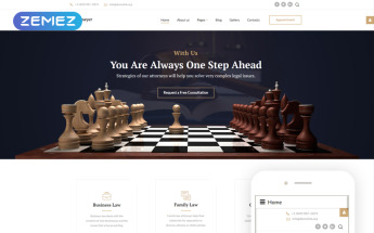 Reszponzív Ügyvédi Iroda Joomla sablon 64498