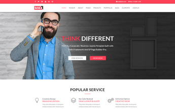 Modello Joomla Responsive #64664 "Max - Business"