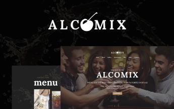 Reszponzív Alcomix - Cocktail Bar WordPress sablon 64641