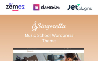 Responsivt Singerella - Music School WordPress-tema #64732