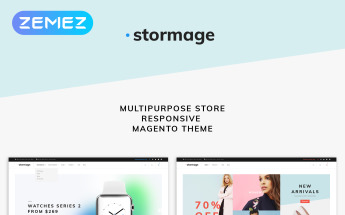 "Stormage - Fashion Clothes" Responsive Magento Thema №64786