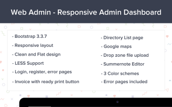 Webadmin - Responsive Dashboard Admin Template