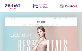 Hair Salon Ecommerce Template - StyleFactory PrestaShop Theme