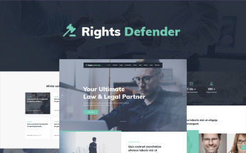 Responsive Rights Defender - Lawyer WordPress Theme #64848
