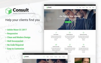Consult - Business Consulting Adobe CC 2017 Muse Template