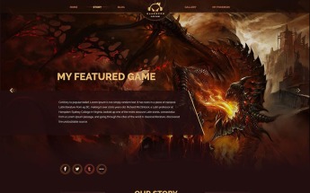 Modello PSD #64985 "Gamepro - Fantastic Blog PSD Template for GAME SITES"