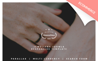 Joomla Vorlage namens "DiamondShop - Jewelry Store" #65124