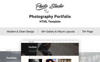 Responsivt Photo Studio - Photo Portfolio Creative Hemsidemall #65120