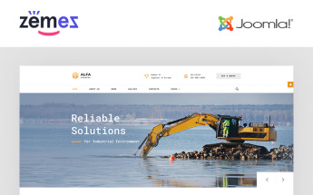 Reszponzív ALFA Industries - Industrial Clean Professional Joomla sablon 65340