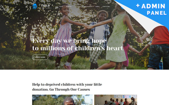 Tema di Landing Page Responsive #65475 per Un Sito di Beneficenza