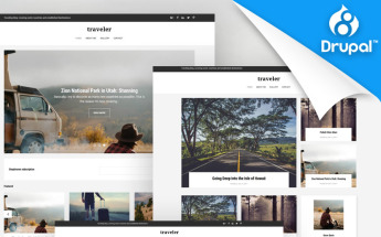 Traveler - Travel Blog Premium Drupal Template