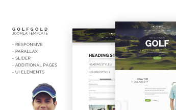 "Golf Gold - Golfing Club" thème Joomla adaptatif #65891