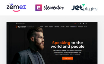 Modello WordPress Responsive #65846 "Speaker - Life Coach"