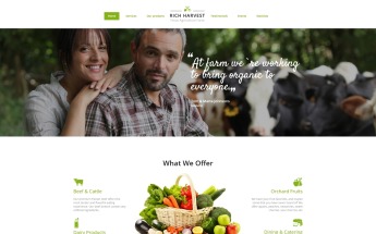 Responzivní Šablona mikrostránek "Rich Harvest - Agriculture And Farming" #65803