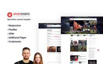 "Sport Events - Nouvelles sportives" thème Joomla adaptatif #65818