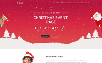 Responsywny szablon Landing Page Echrist - Christmas Event #65920