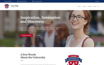 Cedar High - University WordPress Theme
