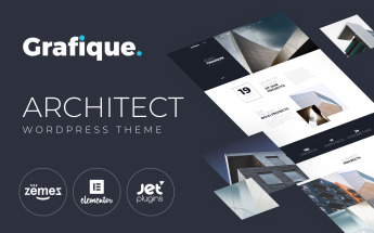 Template WordPress Responsive #66049 "Grafique - Architect"
