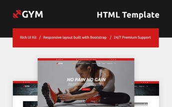 Reszponzív Gym - Fitness & Gym Responsive Weboldal sablon 66235