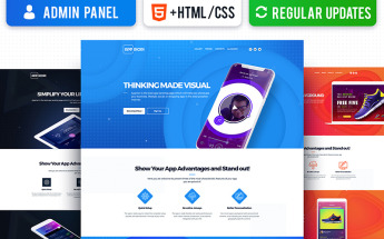 Landing Page Template namens "Appriori - Multipurpose Mobile App" #66377