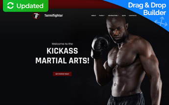 Moto CMS 3 Template namens "Termifighter - Martial Arts Club" #66355