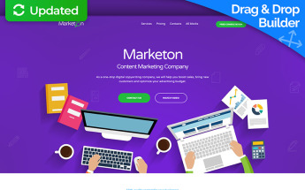 Responsivt Content Marketing Landing Page-mall #66381