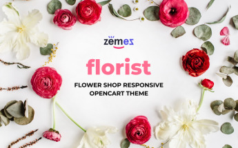 Responzivní OpenCart šablona "Flower Shop Responsive" #66302