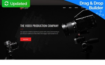 Reszponzív Videographer MotoCMS 3 Nyítóoldal sablon 66379