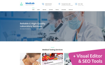 Plantilla Moto CMS 3 "Medical Laboratory Premium" #66403