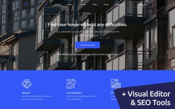 Responzivní Moto CMS 3 šablona "Ingense - Real Estate" #66411