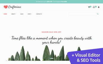 Craftorious - Handmade Gift Shop MotoCMS Ecommerce Template
