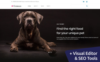 Plantilla MotoCMS Para Comercio Electrónico "Cuddles - Pet Store" #66551