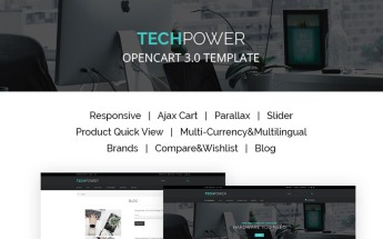 TechPower - Hardware Shop OpenCart Template