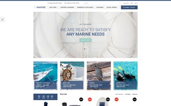 OpenCart Vorlage namens "Marine Store Responsive" #66900