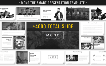 PowerPoint Vorlage namens "Mono - The Smart Presentation" #66985