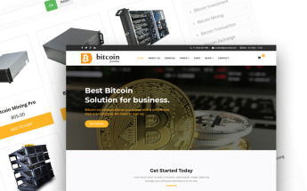 Responsywny szablon Joomla Bitcoin - mining i kryptowaluta #66907