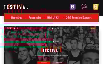 Festival Event - Responsive HTML5 Landing Page Template