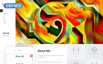 Plantilla Joomla "Jaden Art - Art Portfolio" #67177