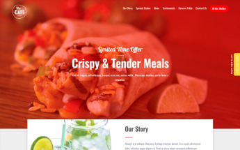 Responsywny szablon Landing Page Cafe - Restaurant / Cafe Single #67280