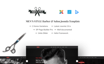 Bootstrap MenzStyle - Barber & Salon Joomla sablon 67459