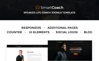 Responzivní Joomla šablona "SmartCoach - Speaker Life Coach" #67438