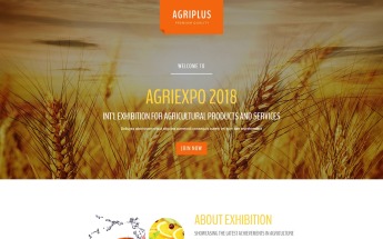 Agriplus - Impressive Agriculture Exhibition with Built-In Novi Builder Landing Page Template