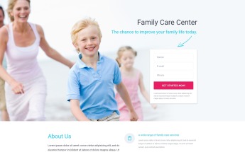 Plantilla Para Página De Aterrizaje "Family - Modern Medical Care Compatible with Novi Builder" #67604