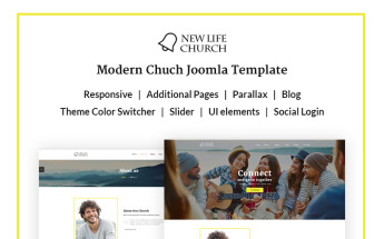 Reszponzív New Life Church Joomla sablon 67602