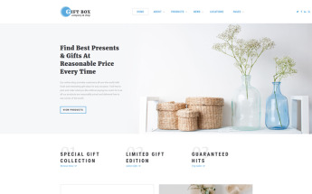 Website Vorlage namens "Gift Box - Gift Shop Multipage HTML5" #67612