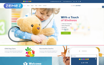 Joomla Vorlage namens "Kidsonet - Responsive Kids Medical Clinic" #67867