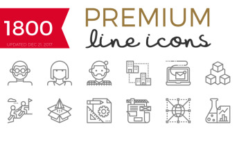 Becris - Premium Line Icons Iconset Template